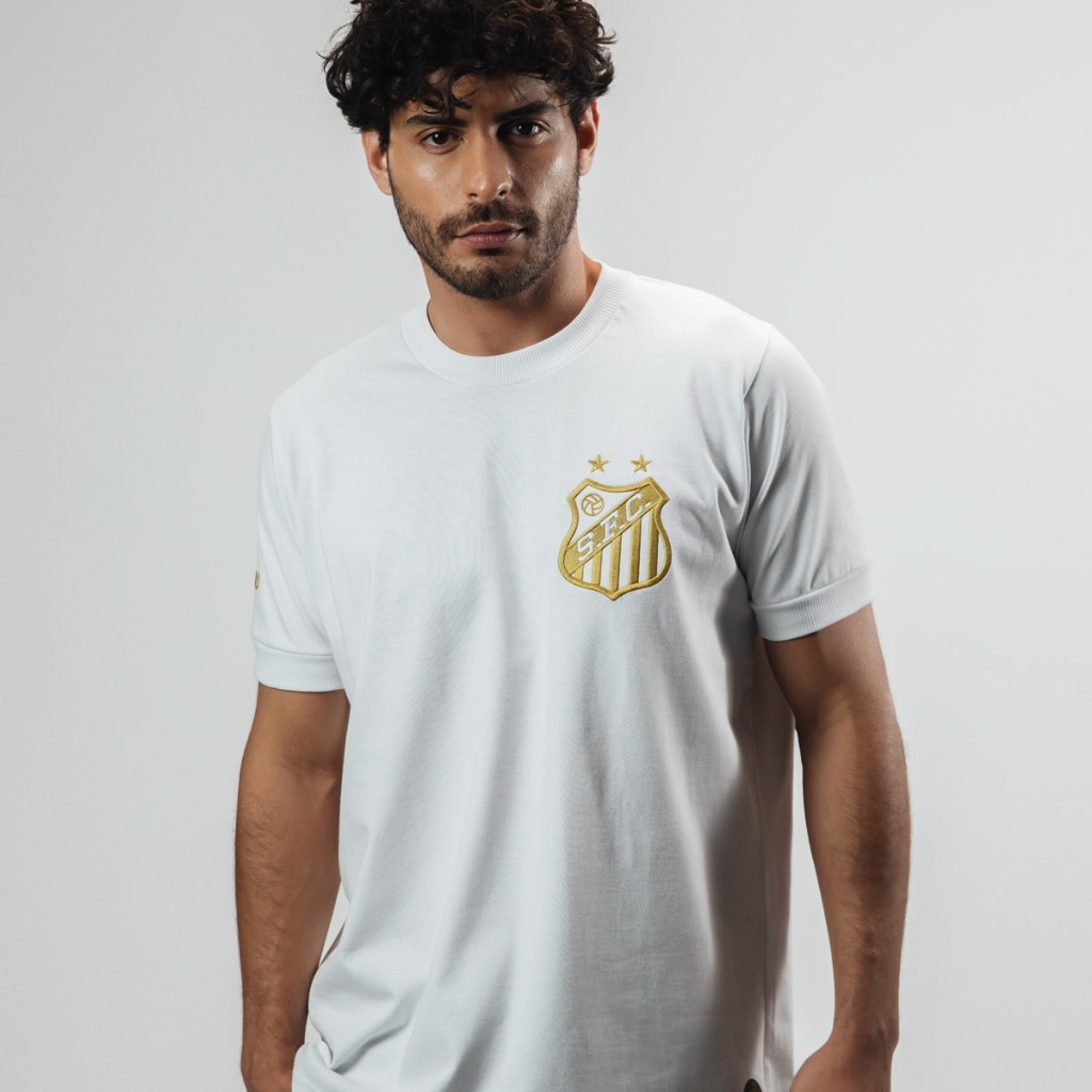 Camisa Santos Pelé Retrô Mil Gols Branca Edição Limitada Masculina Oficial
