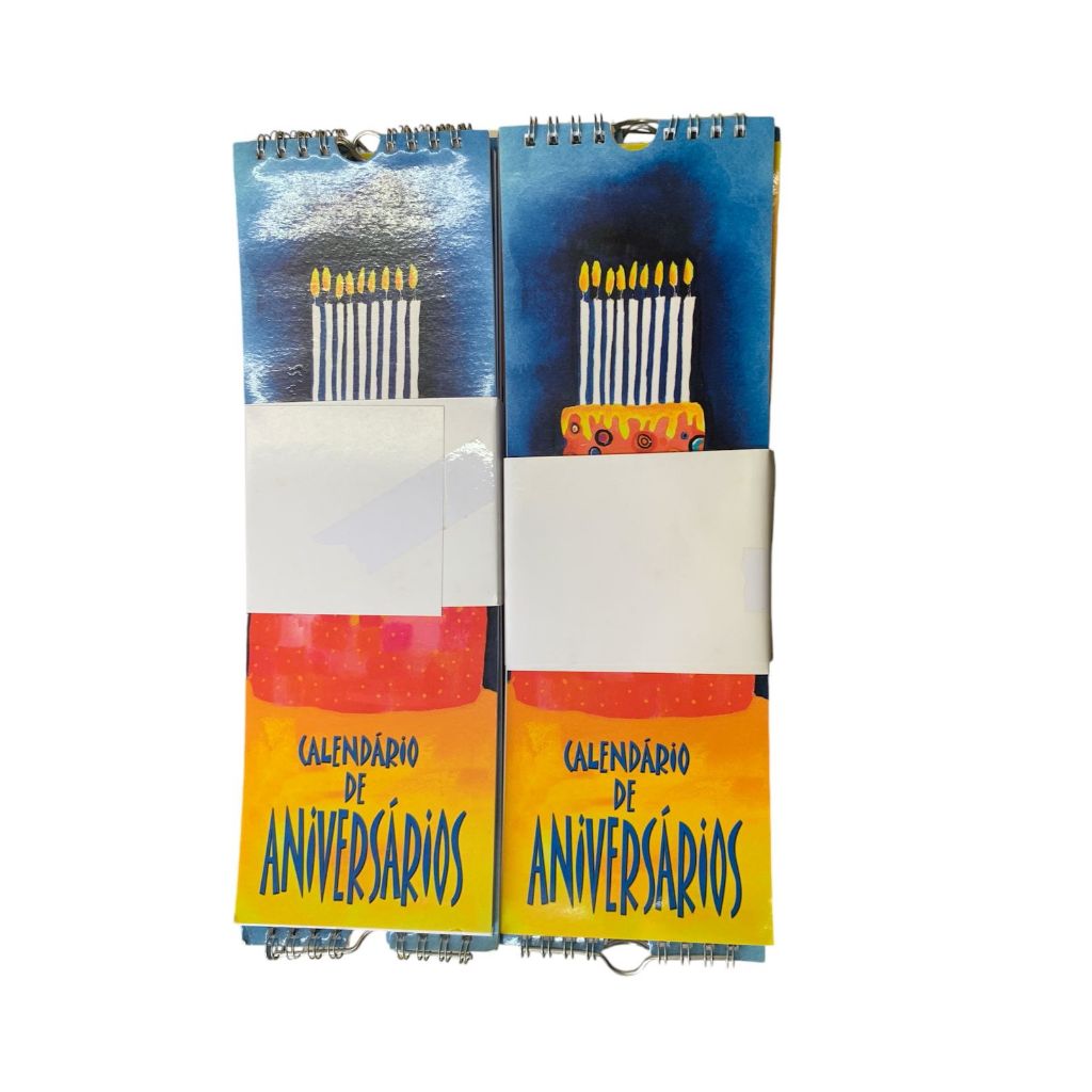 KIT  CALENDÁRIOS DE ANIVERSÁRIO, CADERNETA, BLOCO DE ANOTAÇOES (PAPELARIA)