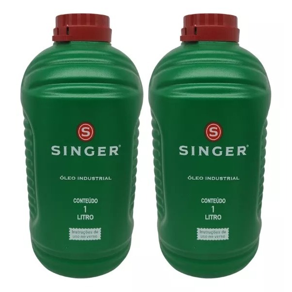 2 Oleos Singer 1 Litro Para Maquinas De Costura Industrial