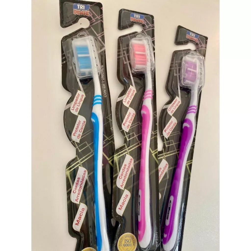 ESCOVA DE DENTE INFANTIL POP DENTE MACIA COM 24  UNIDADES COM VARIEDADES DE CORES