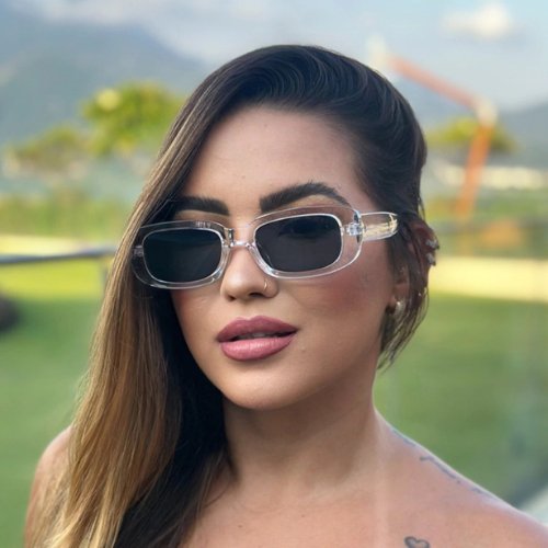 Óculos de Sol Retrô Verão Transparente Tendência  Alta  Qualidade Tik Tok