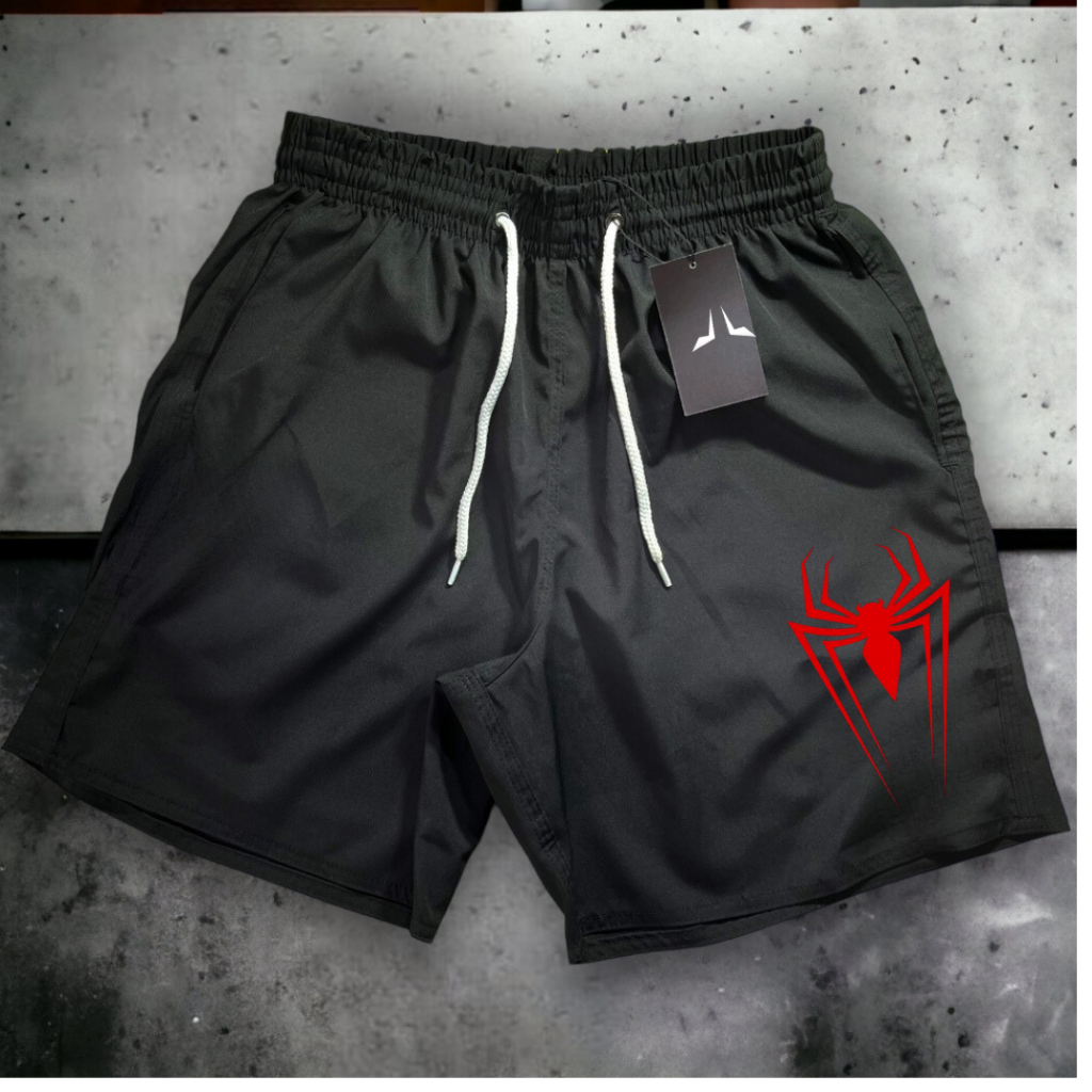 bermuda Short Masculino Mauricinho Modelo ARANHA - Antiodor e Design Esportivo Ideal para Academia, Skate, Basquete, Cor