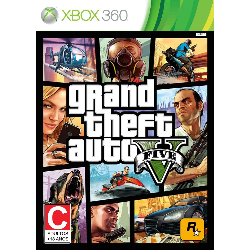 GTA V - GTA 5 - GRAND THEFT AUTO 5 - XBOX 360 MÍDIA -JOGO ORIGINAL - MÍDIA FÍSICA