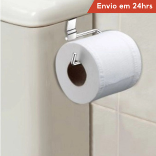 Suporte De Papel Higiênico Para Encaixar Na Caixa Acoplada De Descarga Aço Cromado em Oferta na Shopee