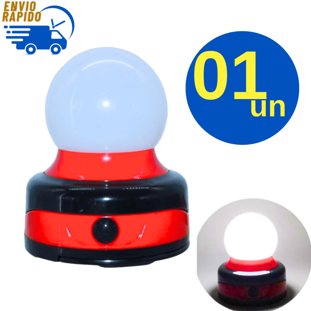 Abajur Luminária Lamparina de Led a Pilha com Imã Portátil para Casa Acampamento Feira Livre Falta De Luz Emergência