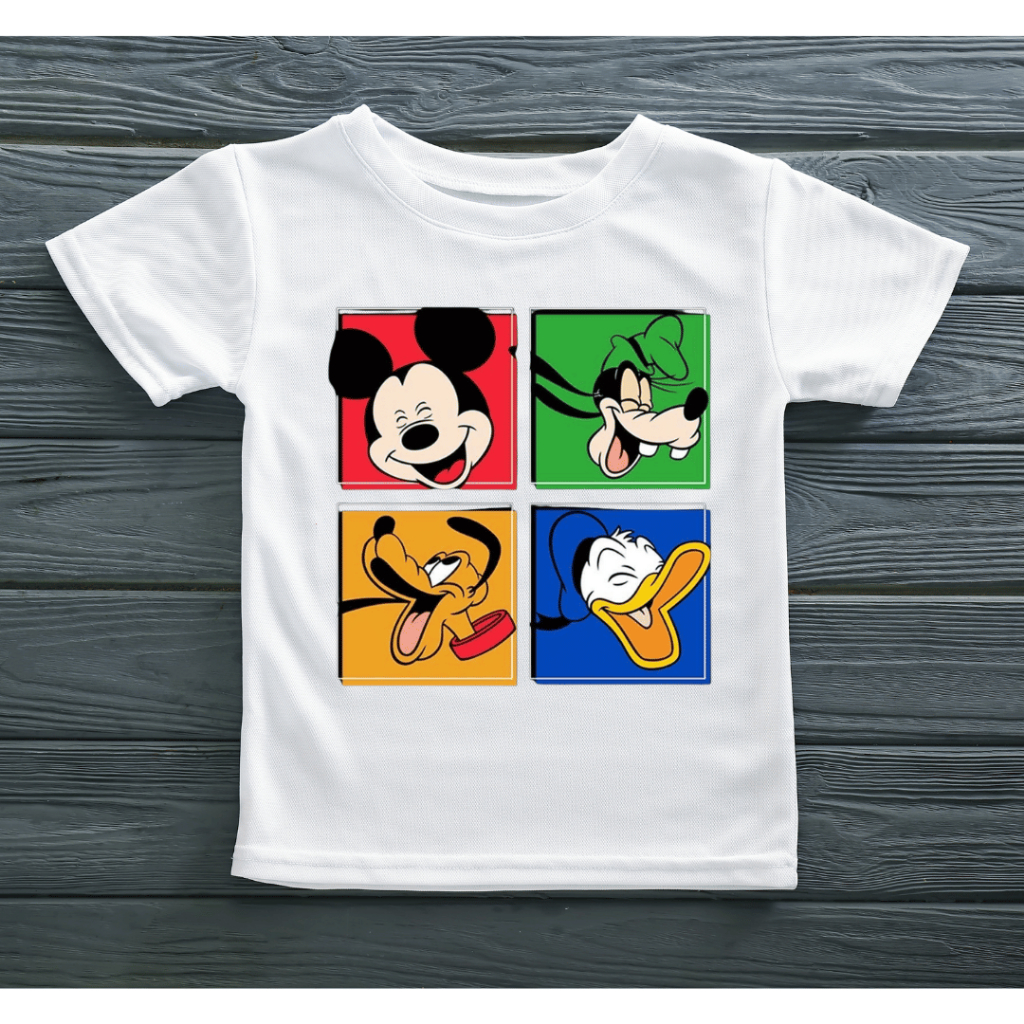 Camiseta Unissex  Turma Pluto Pateta Donald  Infantil Plus Size