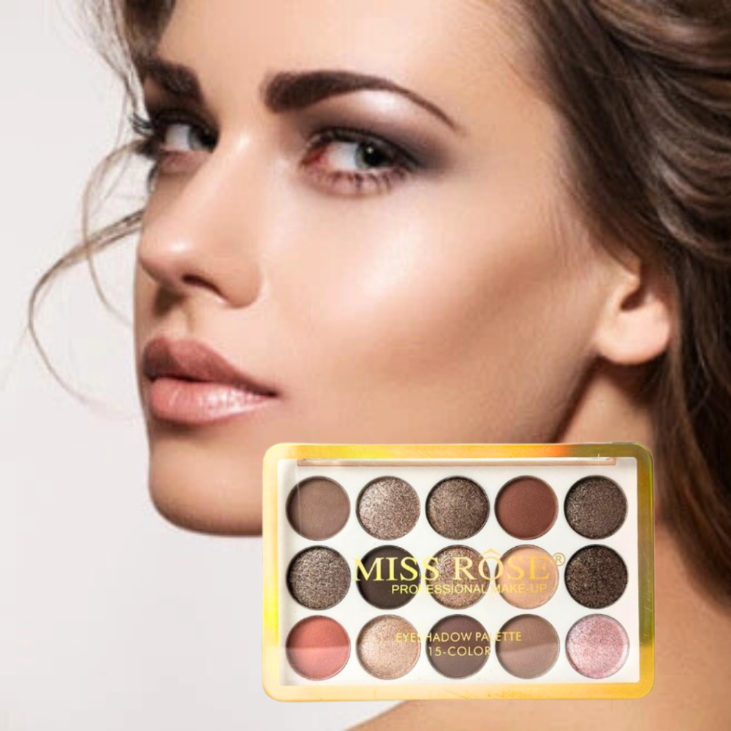 Paleta de Sombras 15 Cores ESCURAS 054N - Miss Rosê