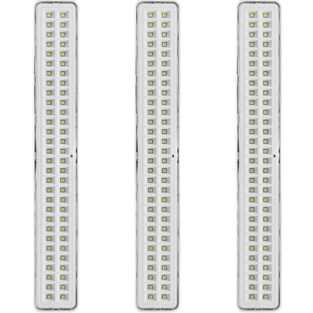 Kit 3 Luminária De Emergência 60 Leds 4w Bivolt Recarregável - Elgin em Oferta na Shopee