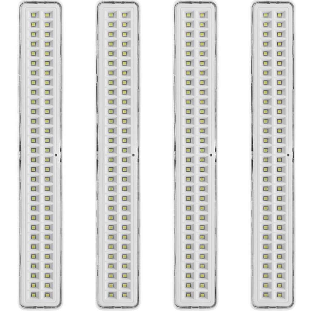 Kit 4 Luminária De Emergência 60 Leds 4w Bivolt Recarregável - Elgin