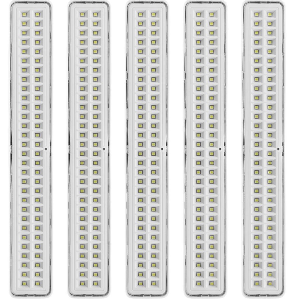 Kit 5 Luminária De Emergência 60 Leds 4w Bivolt Recarregável - Elgin