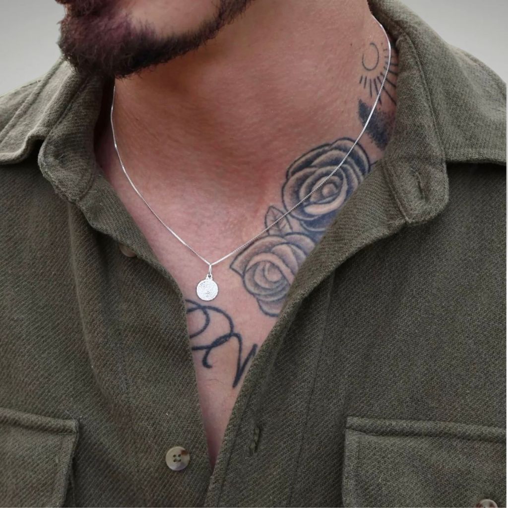 Cordão Correntinha Corrente Masculina Prata 925 1mm Fina 50cm 60cm Veneziana - Pingente Pai Nosso em Oferta na Shopee