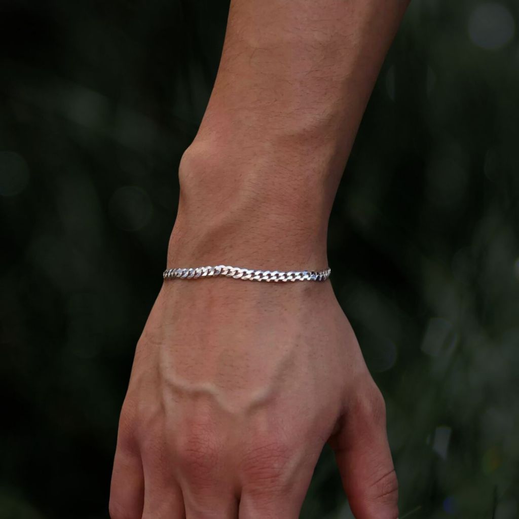 Pulseira de Prata 925 Masculina Grumet 3mm em Oferta na Shopee
