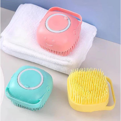 Kir Com 1/2/3 Esponja De Silicone Para Banho Com Dispenser Shampoo Sabonete Escova Pets Crianças Adultos -BUSCABUSCABR