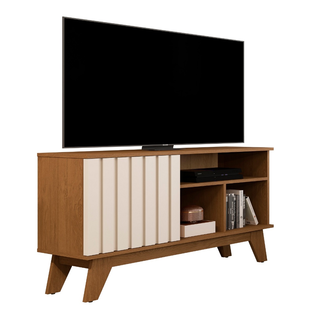 Imagem Rack Lily Ripado Para Televisão De Até 50 Polegadas Ideal Para Quarto Ou Sala - Várias Cores