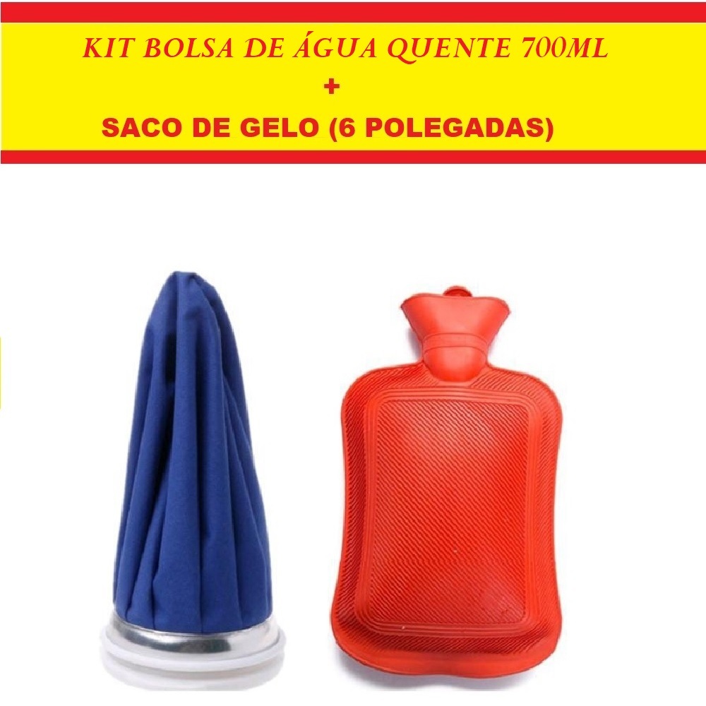 Conjunto Bolsa Térmica 700ML E Compressa De Gelo 6 Polegadas Para Alívio Desconfortos Musculares em Oferta na Shopee