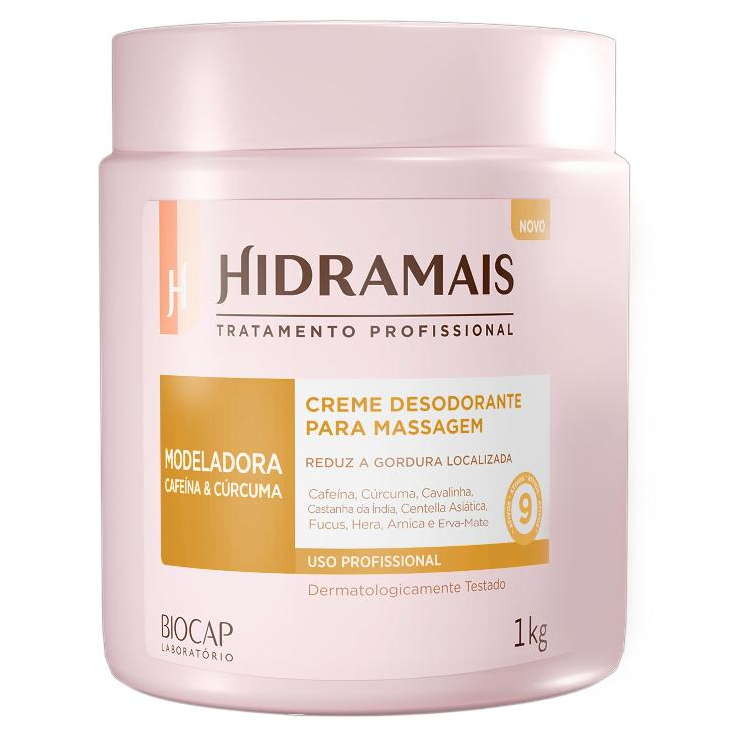 Creme para Massagem Modeladora Cafeína e Cúrcuma 1kg Hidramais