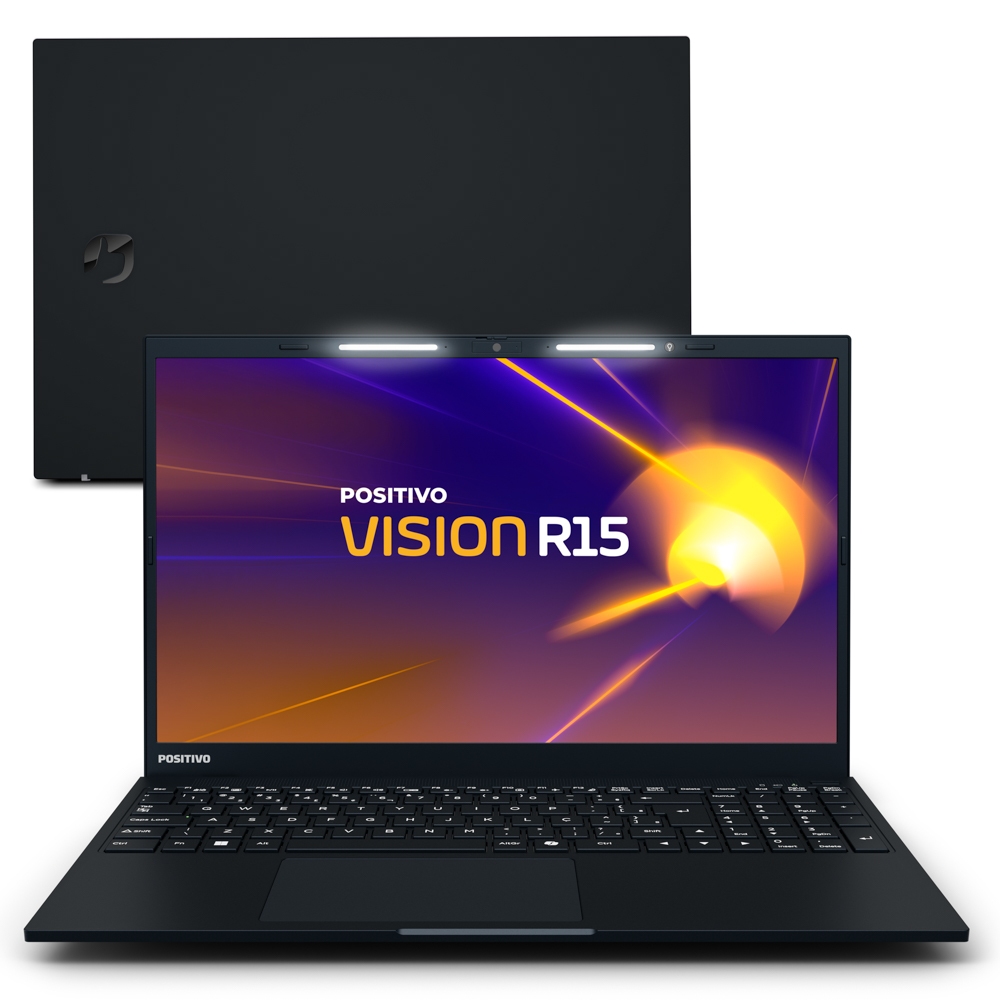 Notebook Positivo Vision R15 AMD® Ryzen 5-5500U Linux 16GB RAM 256GB SSD Full HD 15.6” TELA IPS