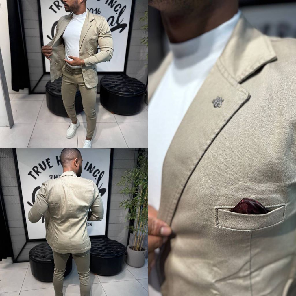 Blazer + Calça Costume Masculino Slim True Hero Alfaiataria Modelagem Perfeita Em Sarja Premium!PREÇO POR TEMPO LIMITADO