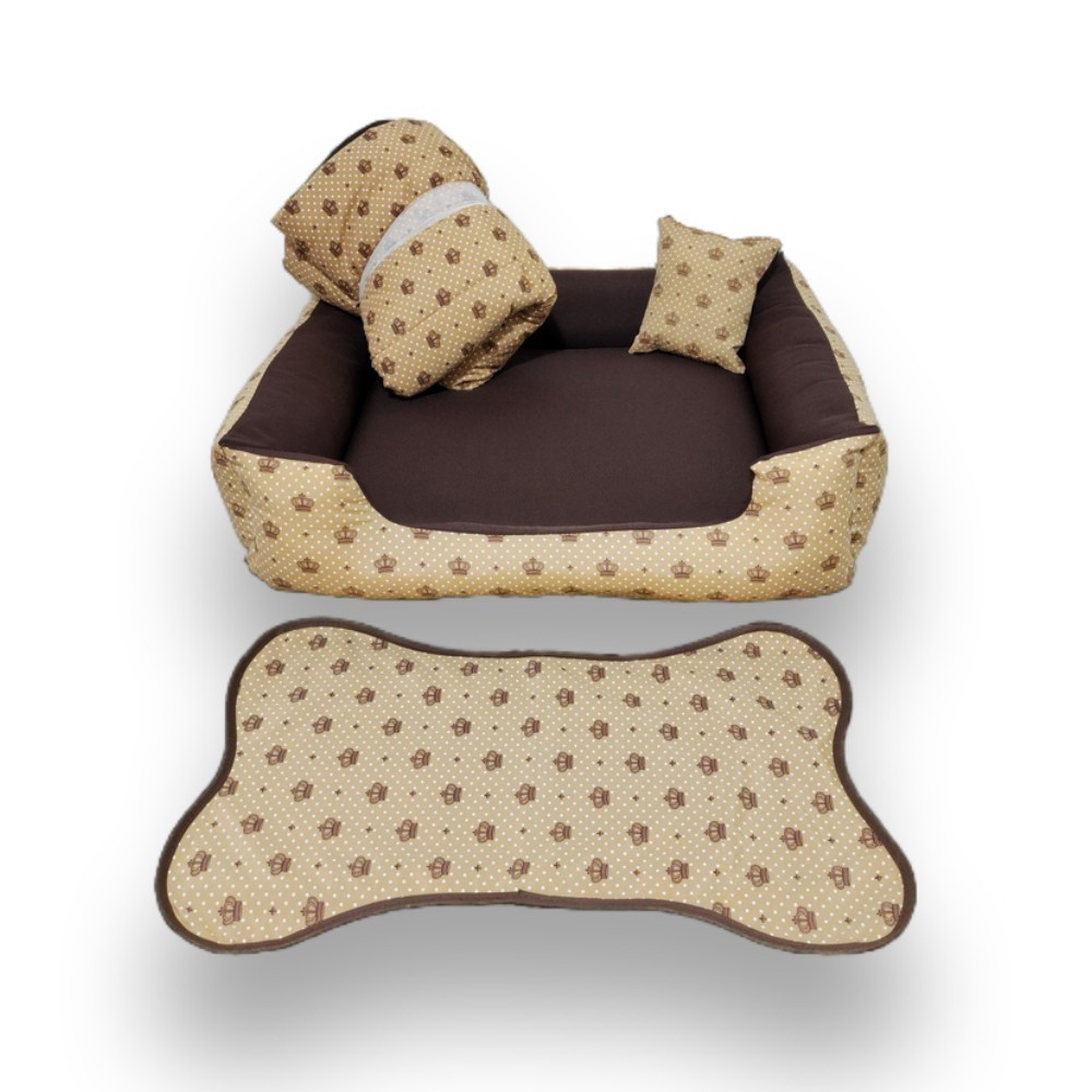 cama G para cachorro grande pet 70x70cm c/ edredom tapete de comedouros cama para cachorros até 15kg