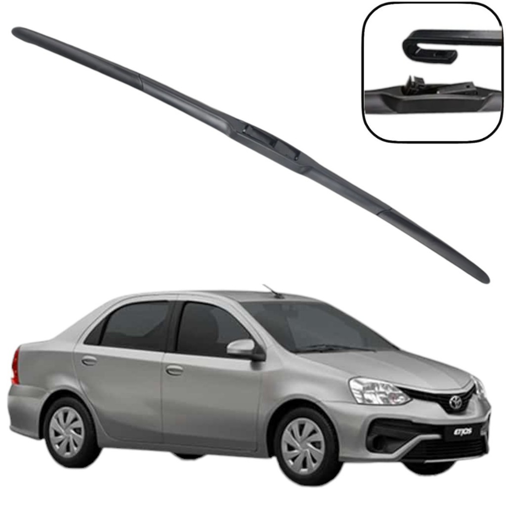 Par Palhetas Limpador Para-brisa Chuva Silicone Para Toyota Etios