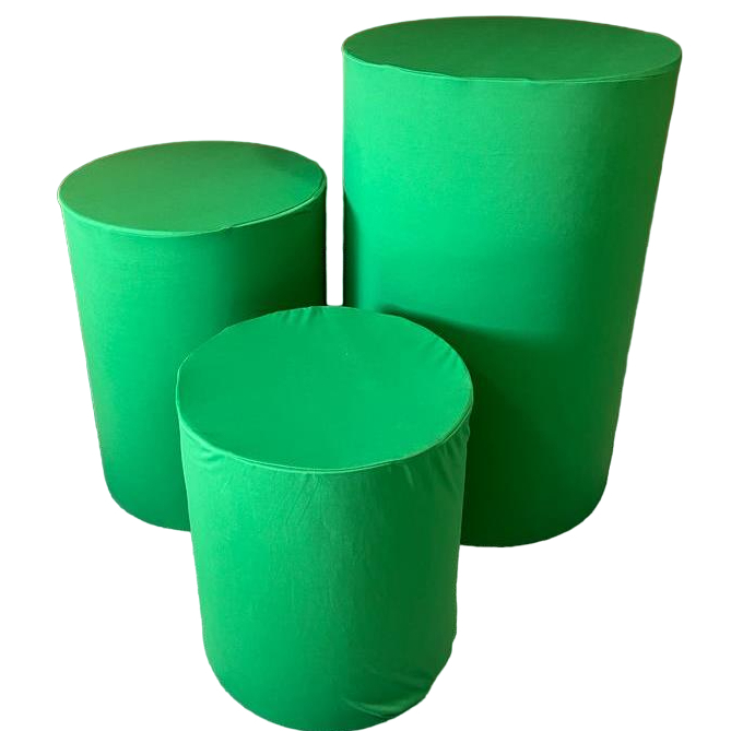 Kit trio capas para cilindro mesa decoração - cor VERDE FOLHA em Oferta na Shopee