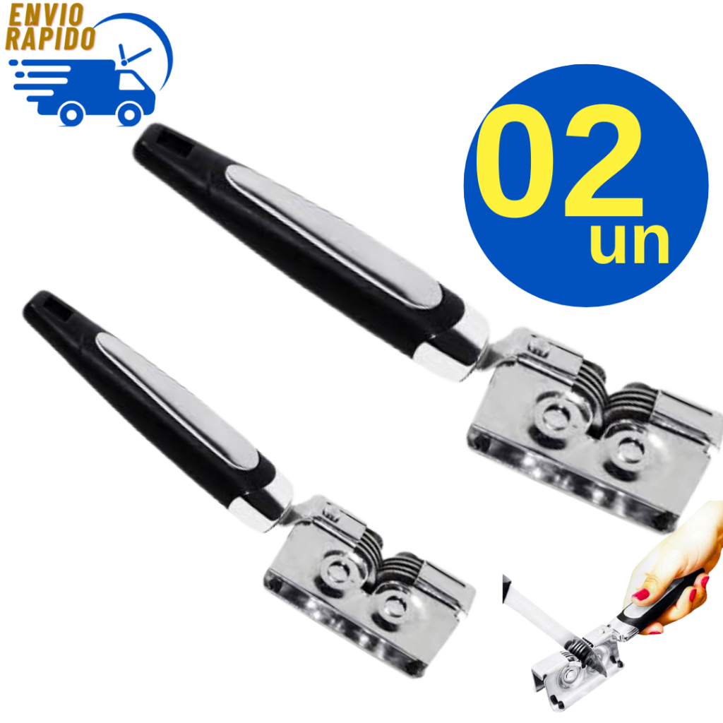 Kit 2 Amolador Afiador Aço Inox Profissional De Cozinha Para Faca Tesoura Cutelo Restaurante Lanchonete