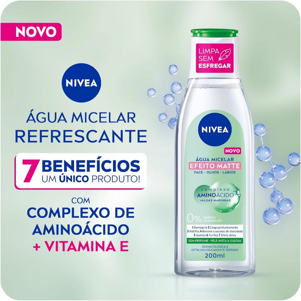 Água Micelar Controle De Brilho Efeito Matte Nivea 200ml · foto 2