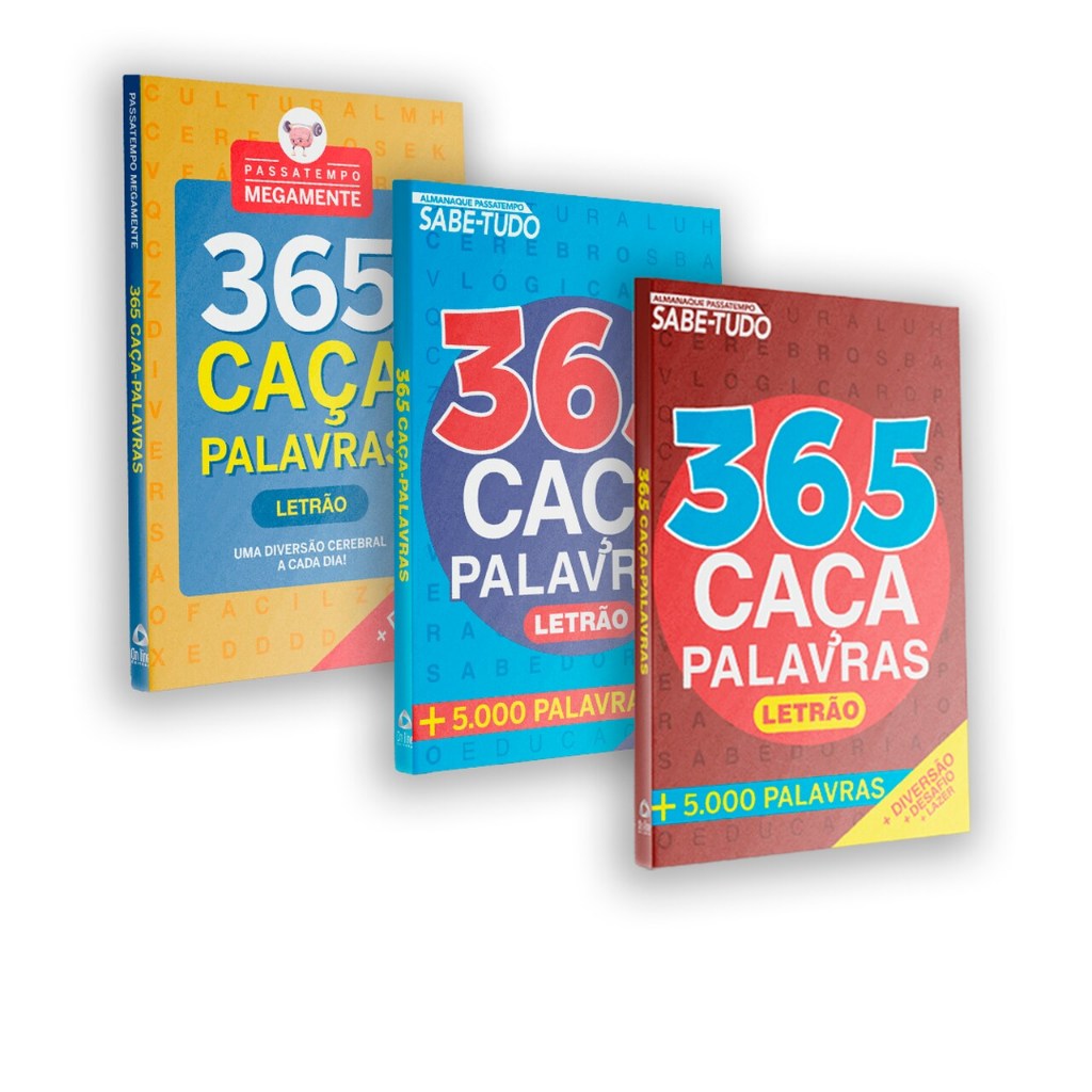 Combo Passatempo 365 Caça-Palavras em Oferta na Shopee