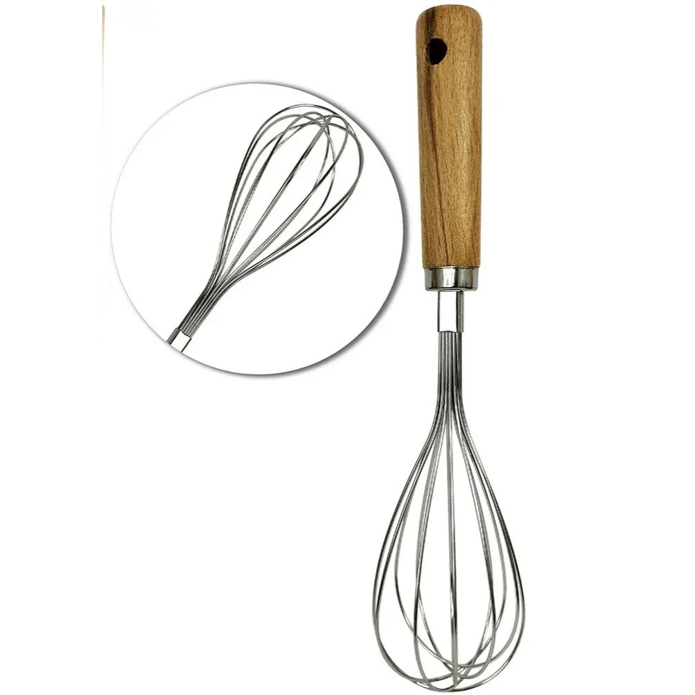 Batedor de Clara Fouet Manual de Inox com Cabo de Madeira Linha Istambul | Rio Home