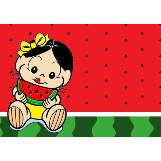 Painel de Festa em Lona 2x2m Personalizado em Lona Fosca - Tema Magali em Oferta na Shopee