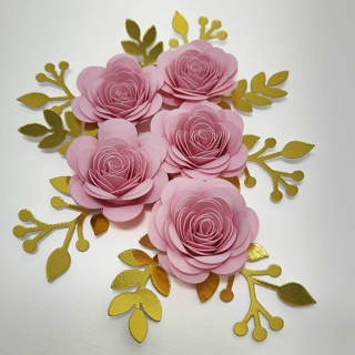 Flor de Papel para Topo - Kit  com 5 unidades em Oferta na Shopee