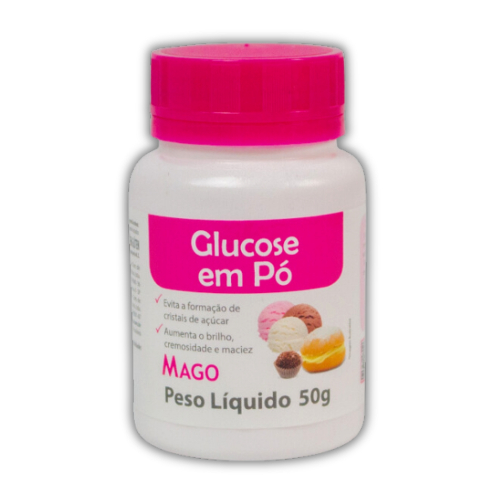 Glucose em Pó Mago 50g Antiumectante Antigranulante para Confeitaria