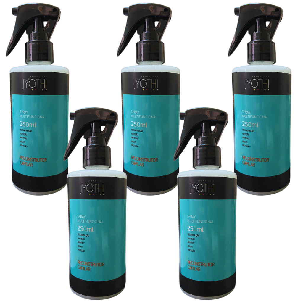 Kit 5 Spray Protetor Térmico Capilar Uso Obrigatório Reconstrutor Capilar Profissional Antifrizz