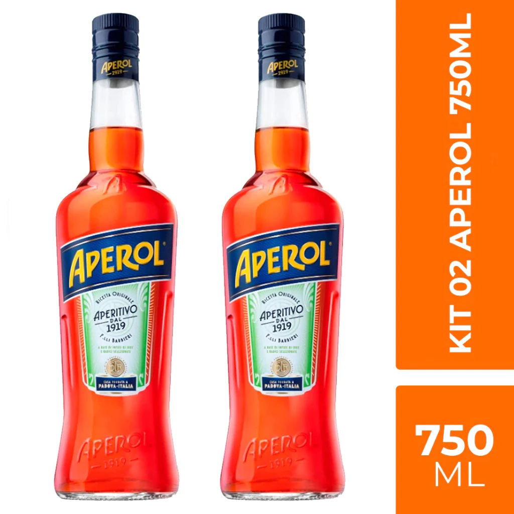 Kit 02 Aperitivos Aperol 750ml - Food & Beverages