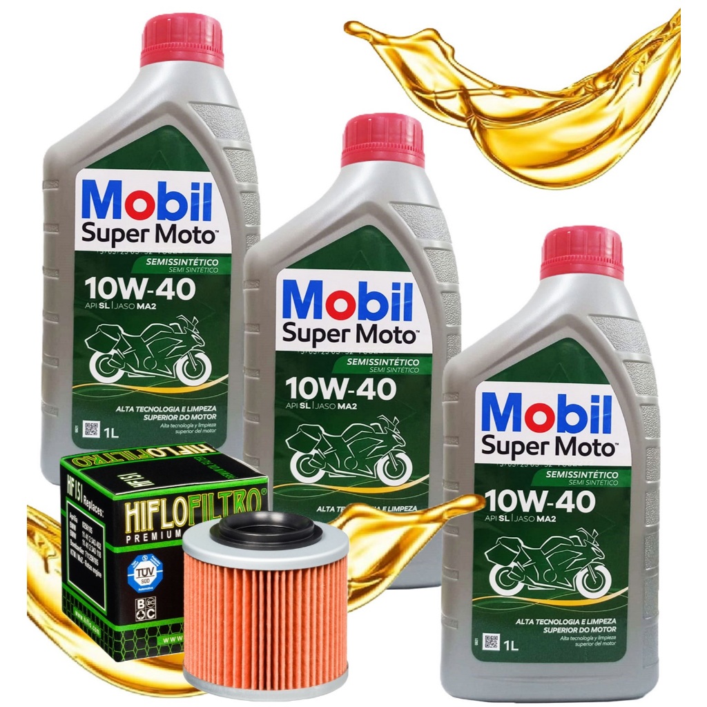 Troca de Óleo Bmw G650 Gs / F650 Gs Mobil 10w40 + Filtro Hiflo em Oferta na Shopee