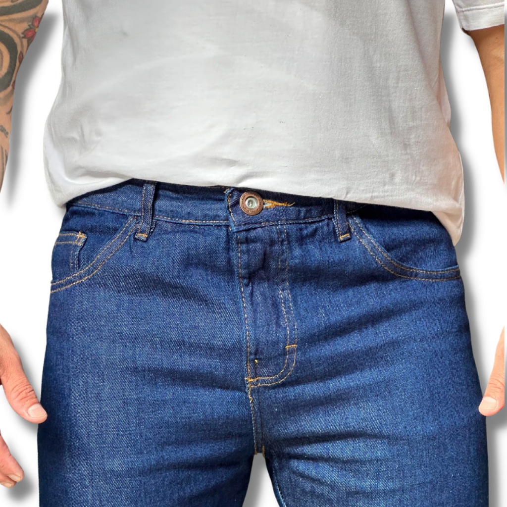 Calça Jeans masculina tradicional 100% Algodâo  Barata Tecido Premium em Oferta na Shopee