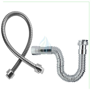 Kit Sifão Universal Cromado + Engate 50 CM Inox Trançado em Oferta na Shopee