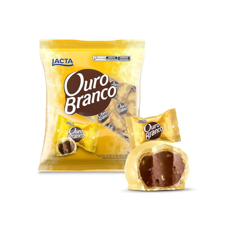 Bombom Ouro branco Lacta pacote 1kg