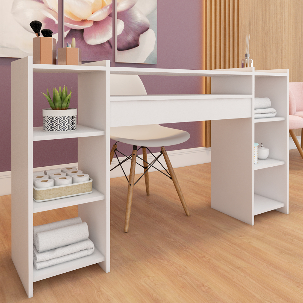 Mesa Manicure Profissional Grande  Beleza Cabelereiro Unha em Gel Escrivaninha Estudo Pedicure Manicure em Oferta na Shopee