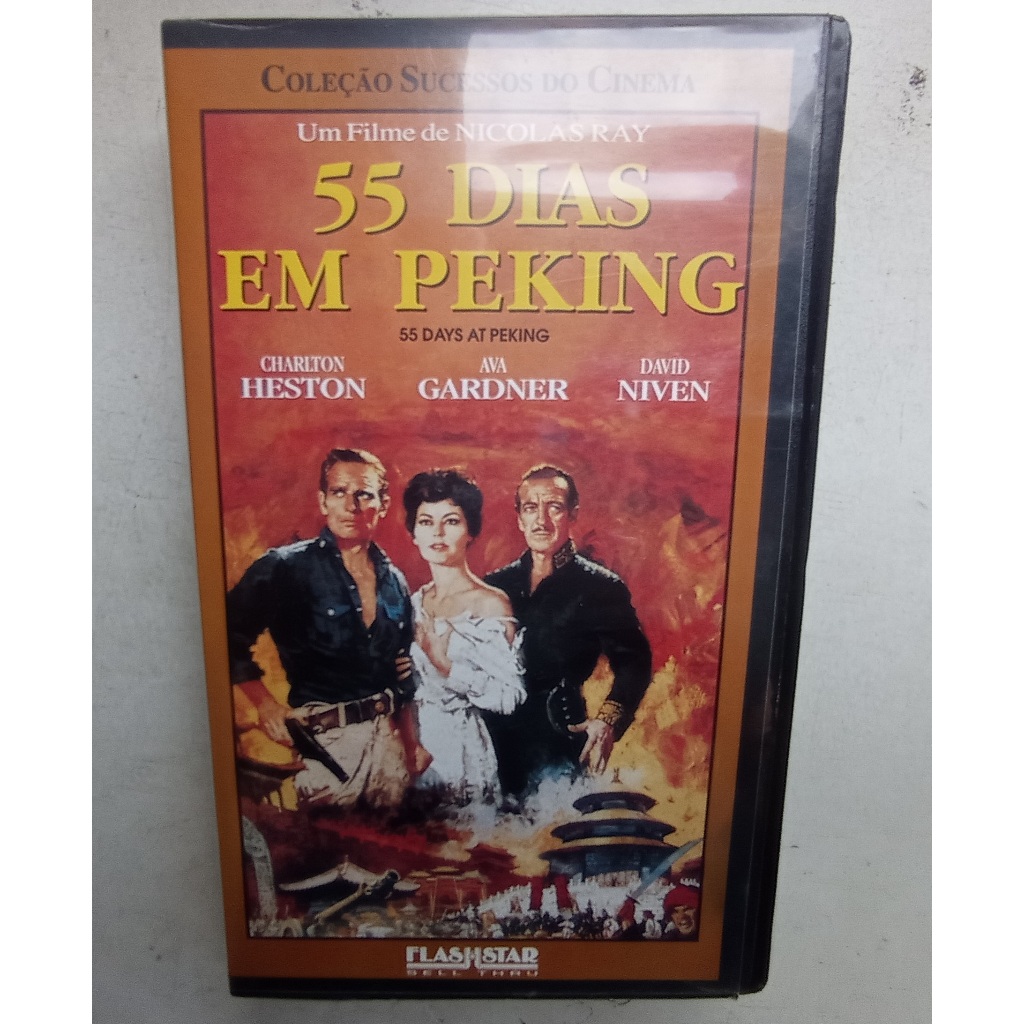 Filme Vhs - 55 Dias Em Peking - 1963 - Coleção Sucessos Do Cinema