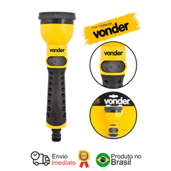 Esguicho Reto Vonder 7 Funções Engate 1/2 Plástico Para Mangueira de Jardim ER227