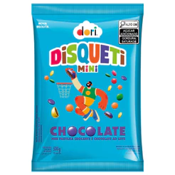 Confeito MINI Disqueti Pastilha Chocolate Ao Leite 500g - Dori