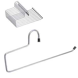 Cabide Calceiro-Cabides p/ 1 Calça Aço Cromado Saia Bermuda Vestido Roupa Adulto Resistente Promoção em Oferta na Shopee