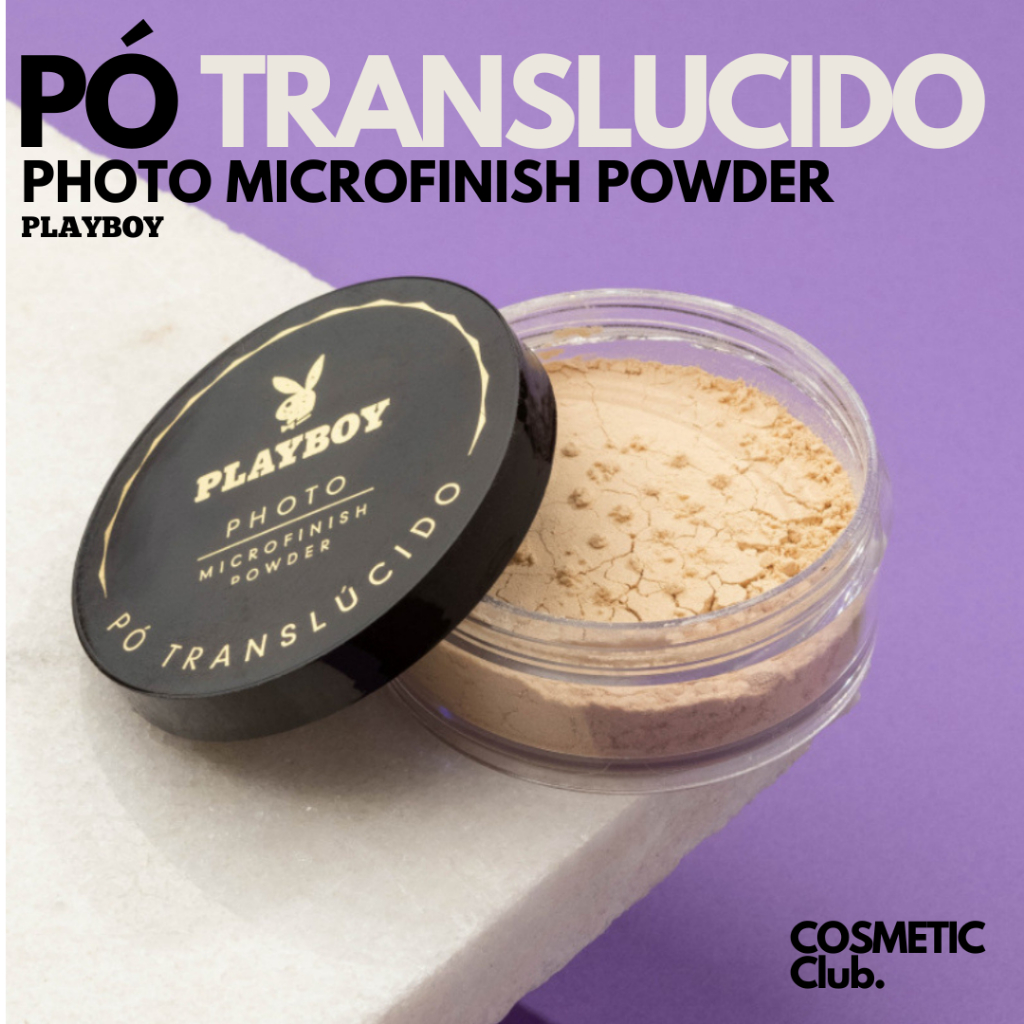 Pó Translúcido Pro Playboy Photo Microfinish Powder 16g Prova D água Fino Finalizador