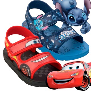 Sandalia Menino Disney Diversão Baby Grendene 22991 Stitch e Carros em Oferta na Shopee