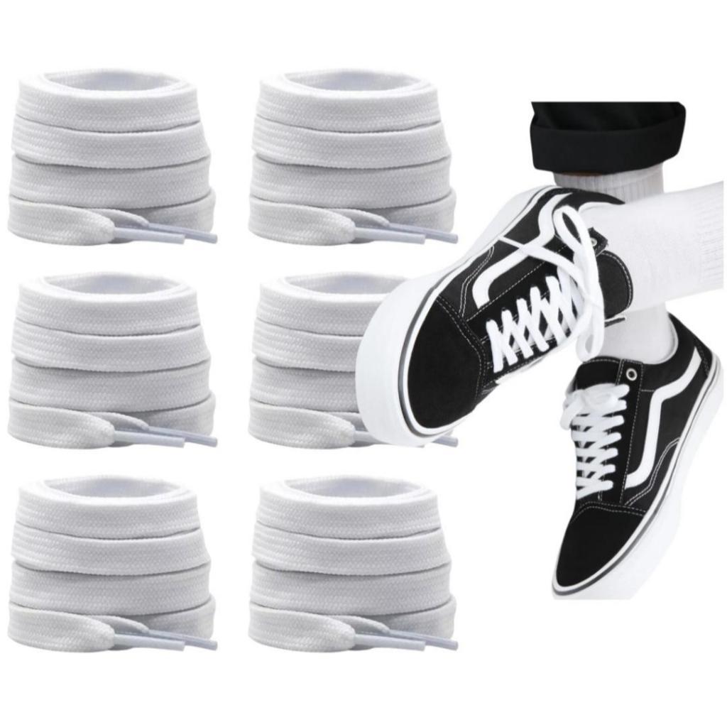 2 Pares De Cadarço Chato Poliéster 1,50 Cm Largura 8 mm ENVIO IMEDIATO