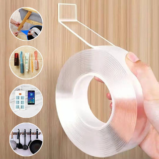 Fita Dupla Face Extra Forte Transparente NanoGel Silicone Mágica Adesiva Cola na Parede Móvel Porta 3m