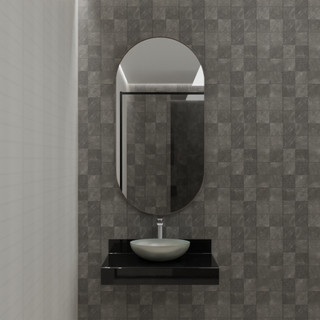 Espelho grande Oval ME07 Moldura em Couro Banheiro Sala Quarto Salão em Oferta na Shopee