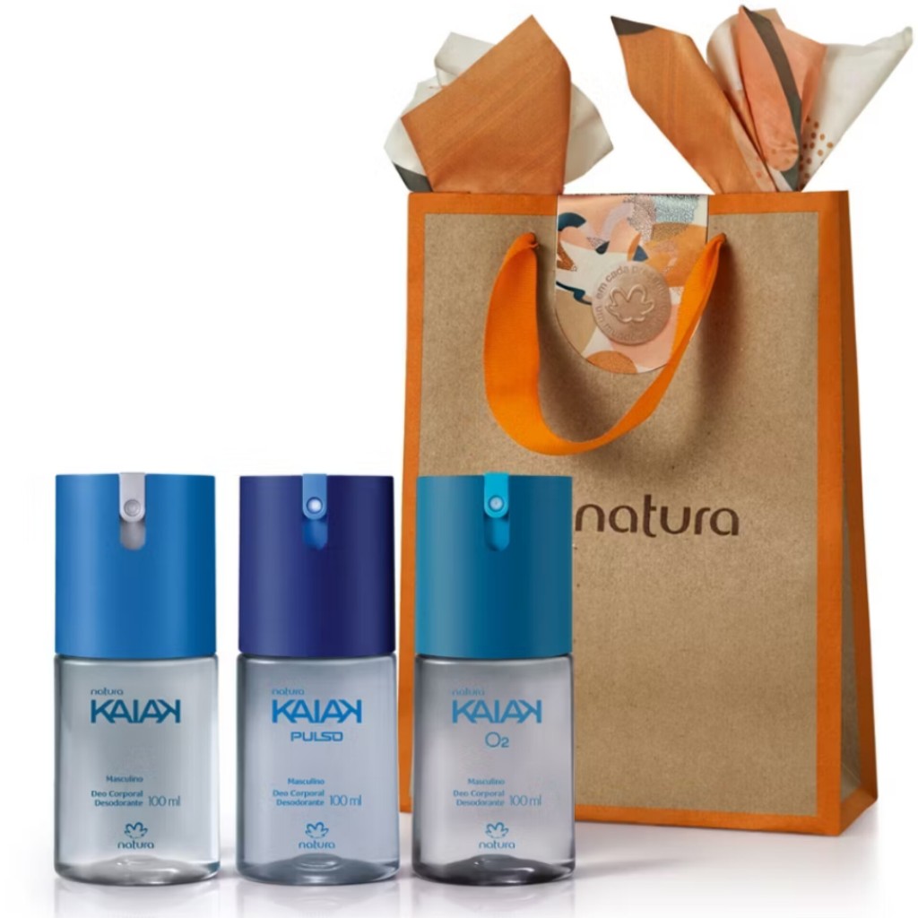 Presente trio de deo corporal Kaiak masculino 100ml cada