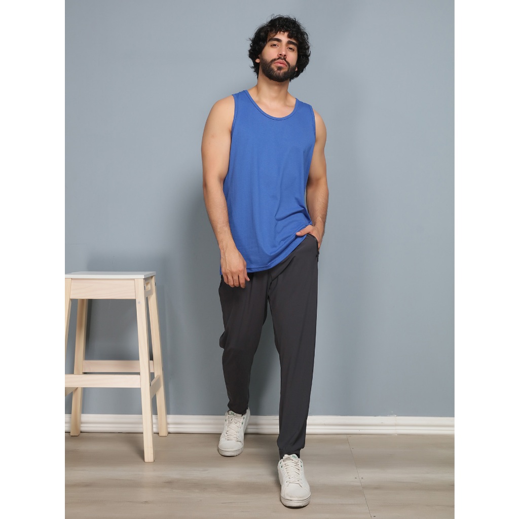 Regata Masculina Lisa Básica Camisa Algodão Penteado 30.1 em Oferta na Shopee